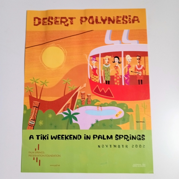 SHAG Josh Agle Vintage 2002 Tiki Weekend Desert Polynesia Print Poster
